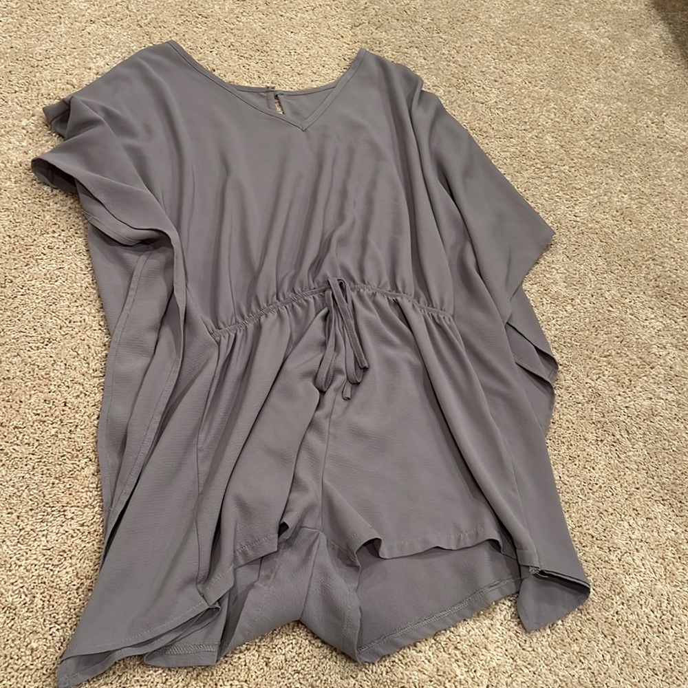 Shein grey flair out romper